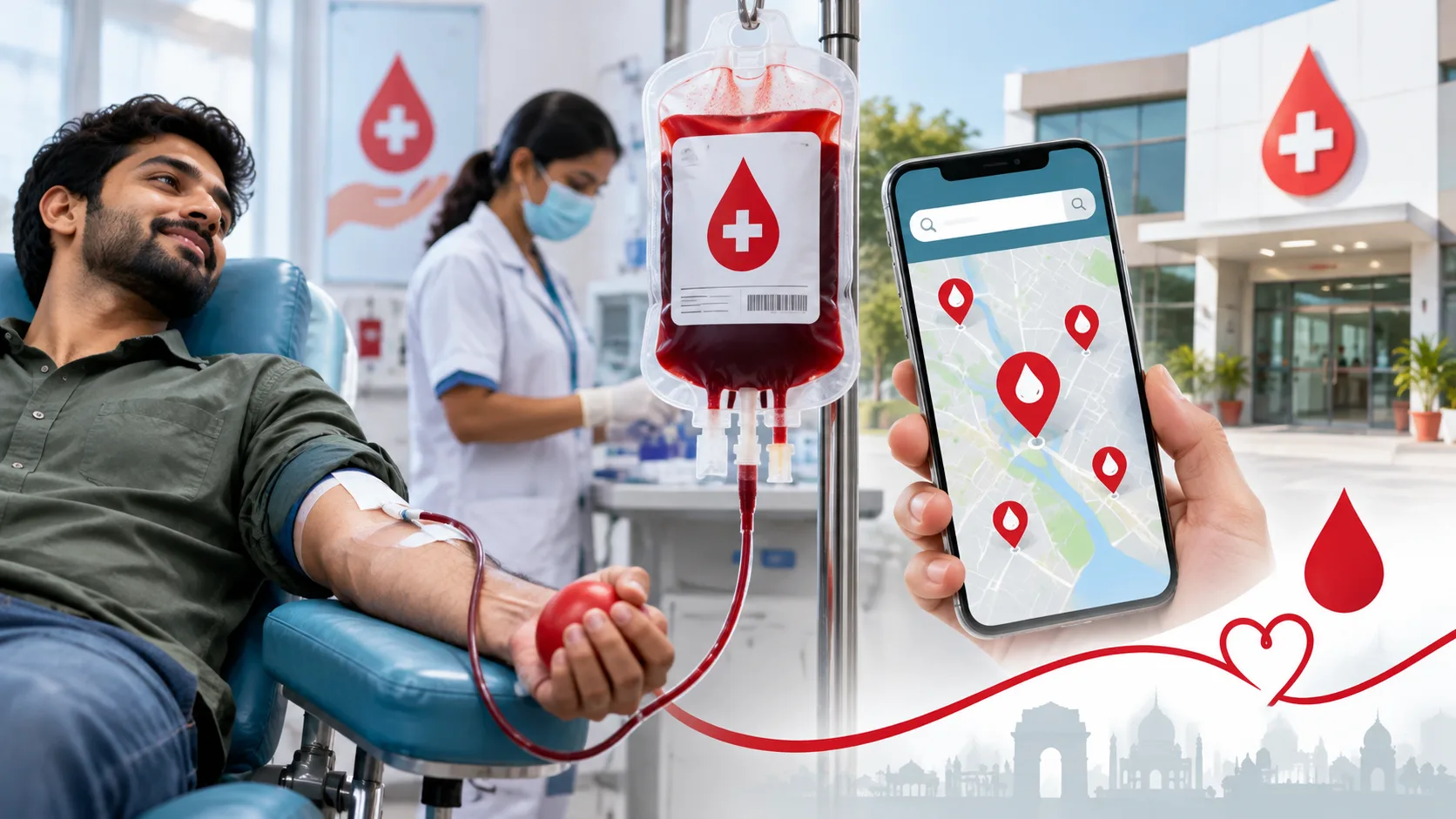 How to find blood quickly in an emergency in India